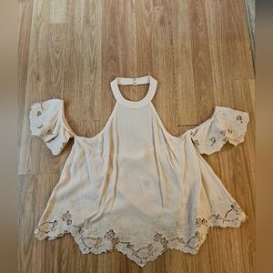 Lace Trim Women's Top